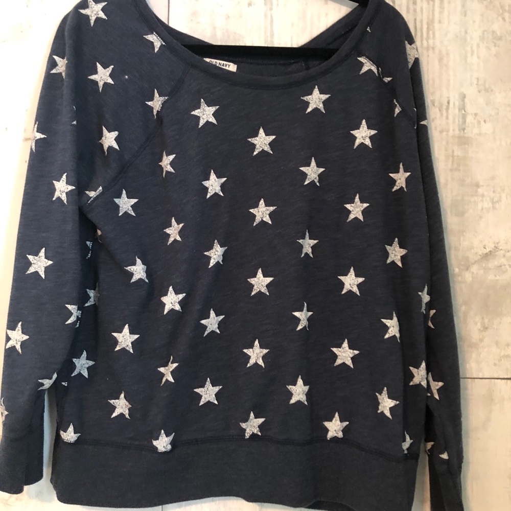 EUC Old Navy Blue with stars sweatshirt XL
